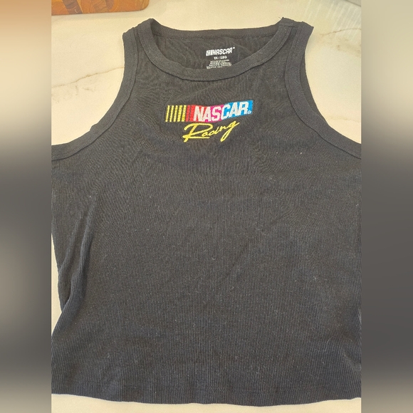 NASCAR Racing Black Crop Tank Top Size 2x Nwot - Picture 1 of 4